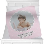 Baby Girl Photo Minky Blanket (Personalized)