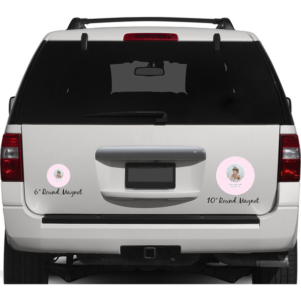 Baby Girl Photo Personalized Car Magnets on Ford Explorer