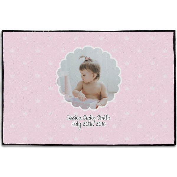 Custom Baby Girl Photo Door Mat - 36"x24" (Personalized)