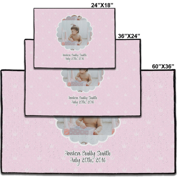 Baby Girl Photo Personalized Door Mat - Group Parent IMF