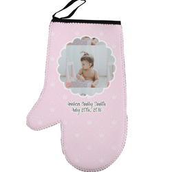 Baby Girl Photo Left Oven Mitt (Personalized)