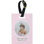 Baby Girl Photo Plastic Luggage Tag - Rectangular