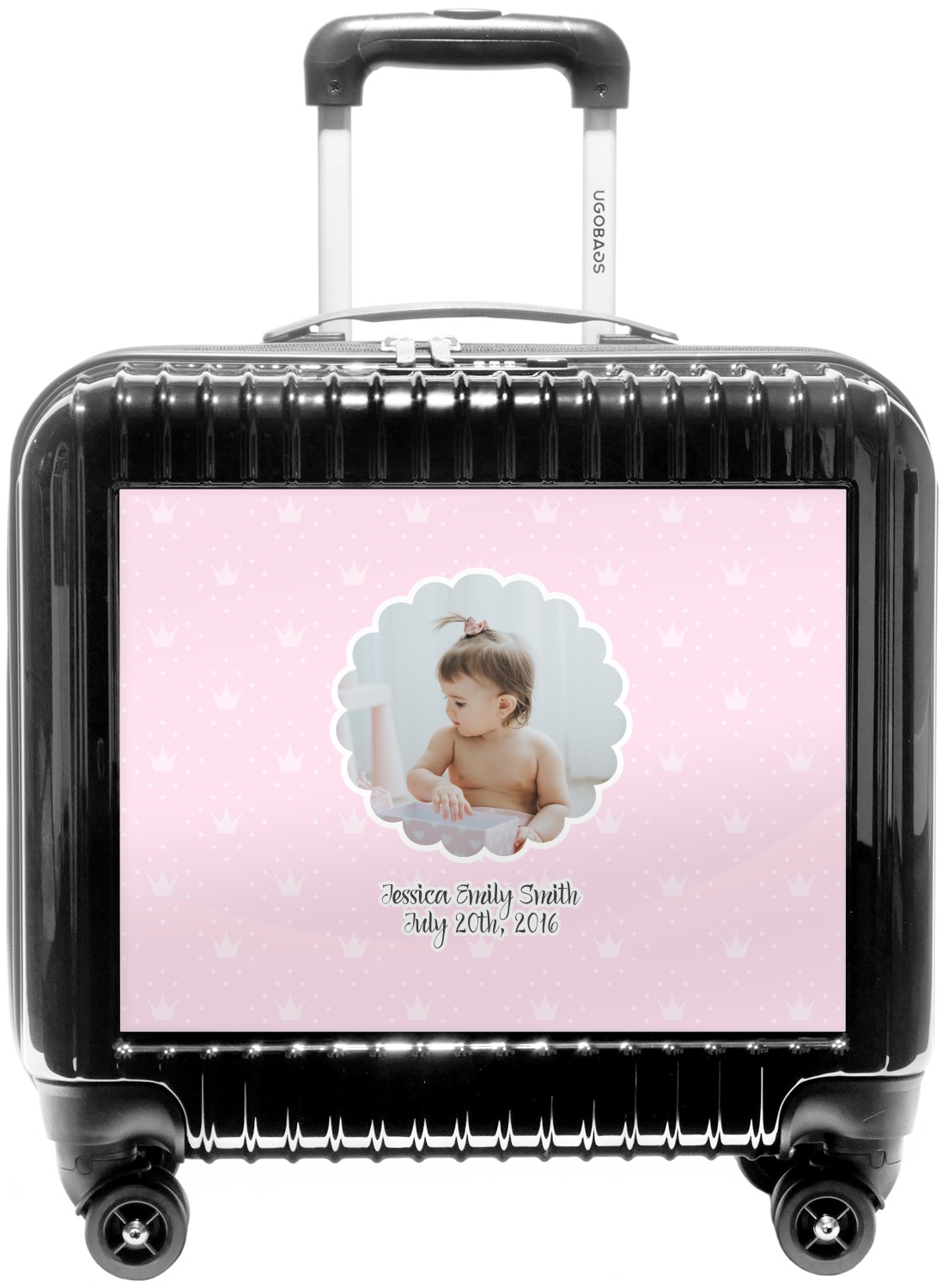 Custom Baby Girl Photo Pilot Flight Suitcase (Personalized