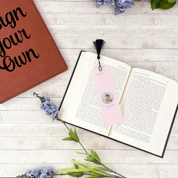 Baby Girl Photo Plastic Bookmarks - In Context