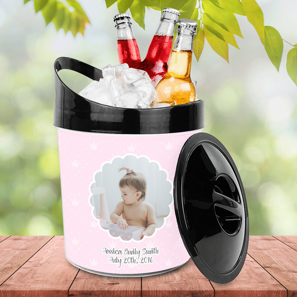 Baby Girl Photo Plastic Ice Bucket - LIFESTYLE