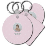 Baby Girl Photo Plastic Keychain