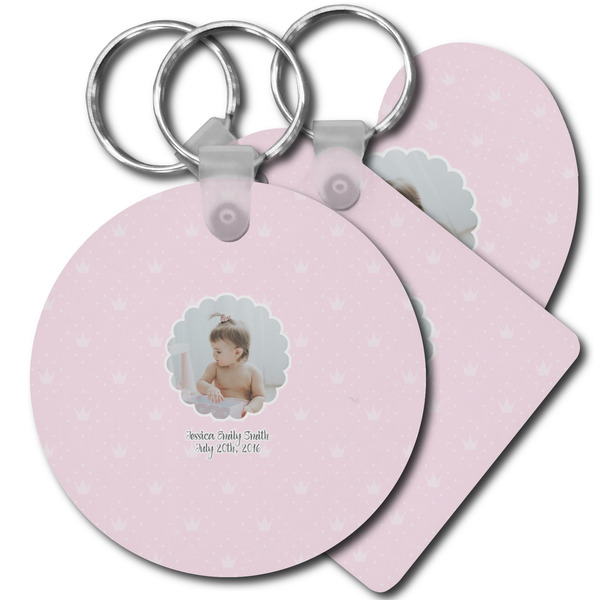 Custom Baby Girl Photo Plastic Keychain