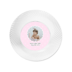 Baby Girl Photo Plastic Party Appetizer & Dessert Plates - 6"