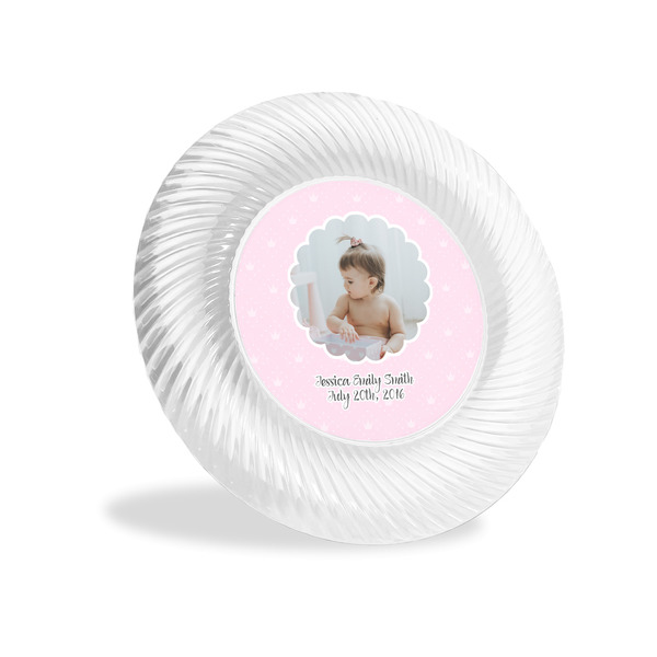 Custom Baby Girl Photo Plastic Party Appetizer & Dessert Plates - 6"