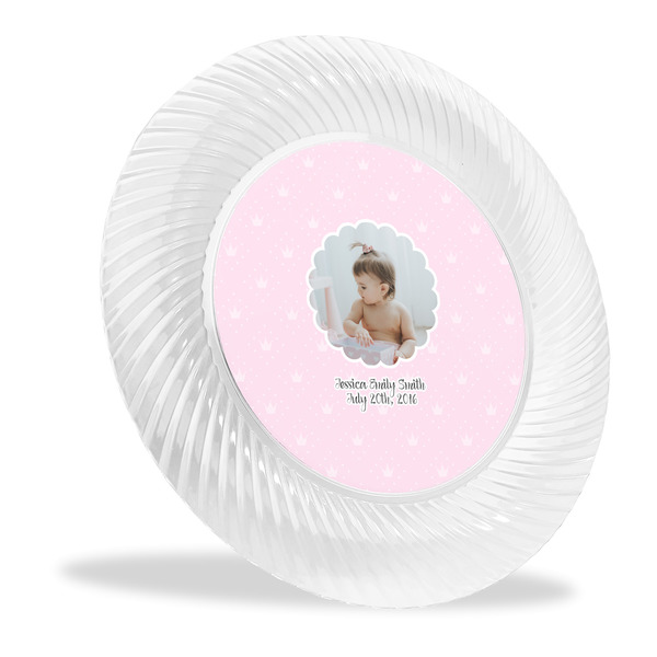 Custom Baby Girl Photo Plastic Party Dinner Plates - 10"