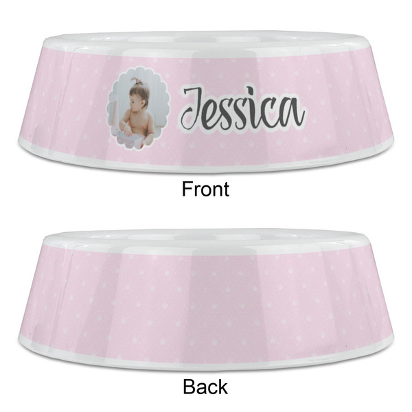 Baby Girl Photo Plastic Pet Bowls - Large - APPROVAL