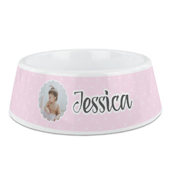 Baby Girl Photo Plastic Dog Bowl