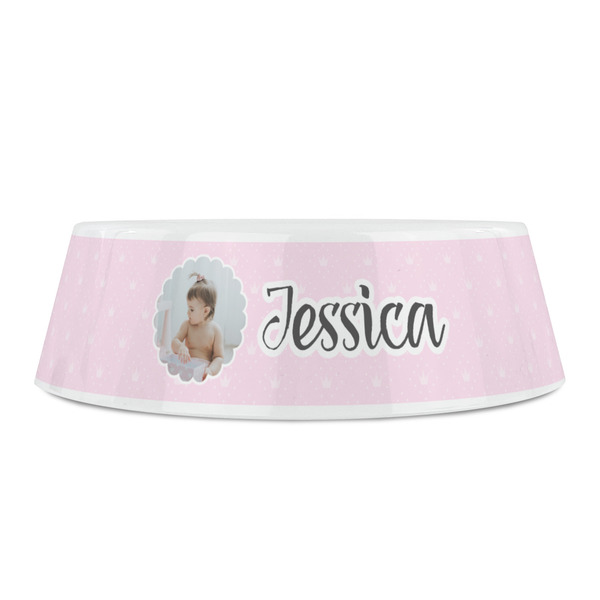 Baby Girl Photo Plastic Pet Bowls - Small - FRONT
