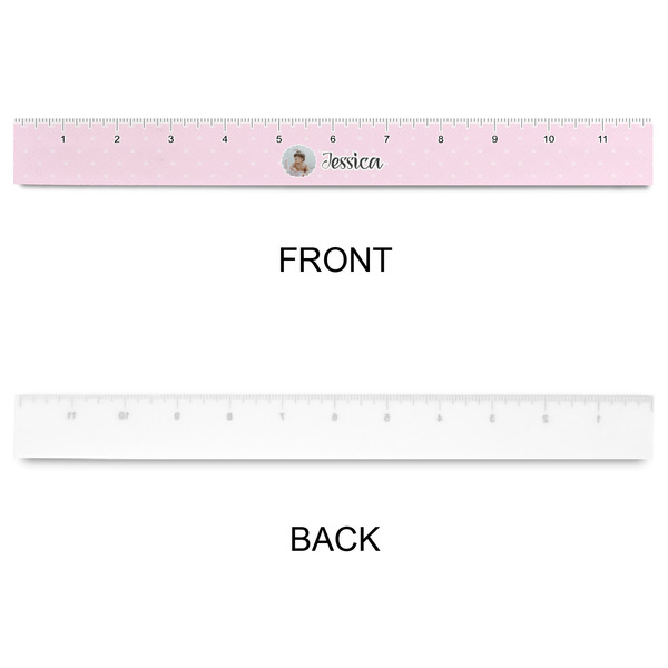 Baby Girl Photo Plastic Ruler - 12" - APPROVAL