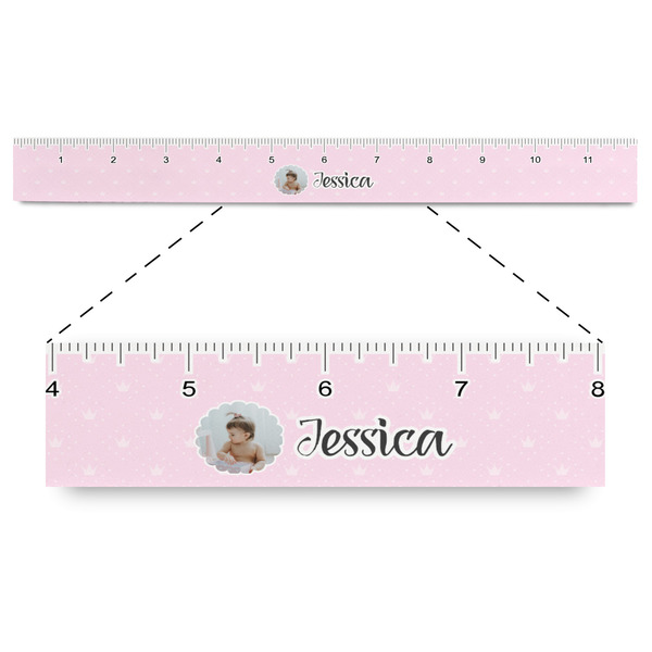 Custom Baby Girl Photo Plastic Ruler - 12"