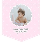 Baby Girl Photo Iron On Faux Pocket (Personalized)