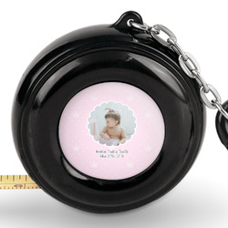 Baby Girl Photo Pocket Tape Measure - 6 Ft w/ Carabiner Clip (Personalized)