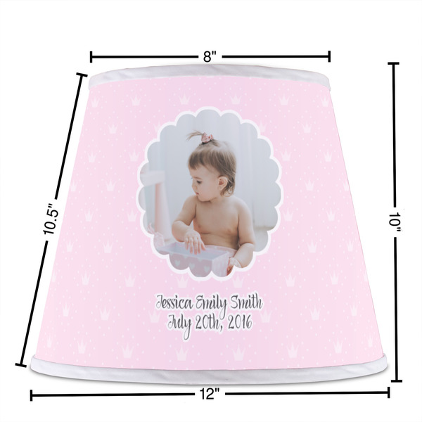 Baby Girl Photo Poly Film Empire Lampshade - Dimensions