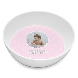 Baby Girl Photo Melamine Bowl - 8 oz (Personalized)