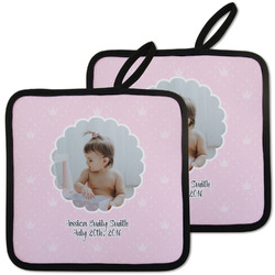 Baby Girl Photo Pot Holders - Set of 2