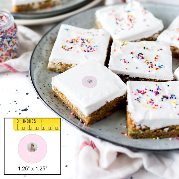 Baby Girl Photo Printed Icing Circle - XSmall - In Context