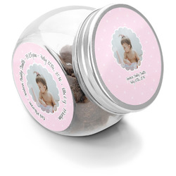 Baby Girl Photo Puppy Treat Jar (Personalized)