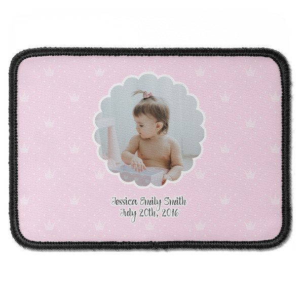 Custom Baby Girl Photo Iron On Rectangle Patch