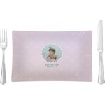Baby Girl Photo Rectangular Glass Lunch / Dinner Plate - Single or Set (Personalized)
