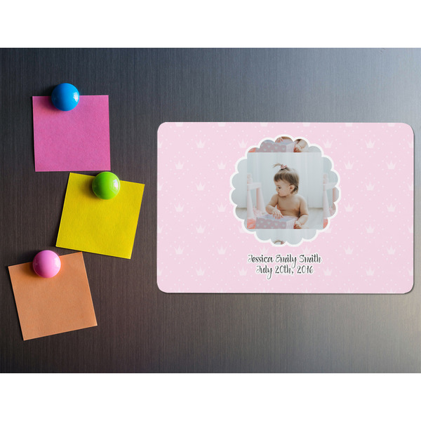 Baby Girl Photo Rectangular Fridge Magnet - LIFESTYLE
