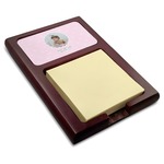 Baby Girl Photo Red Mahogany Sticky Note Holder (Personalized)