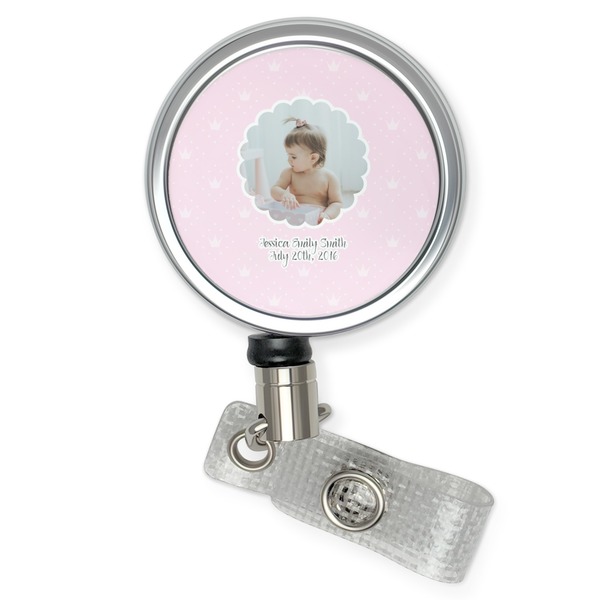 Custom Baby Girl Photo Retractable Badge Reel (Personalized)