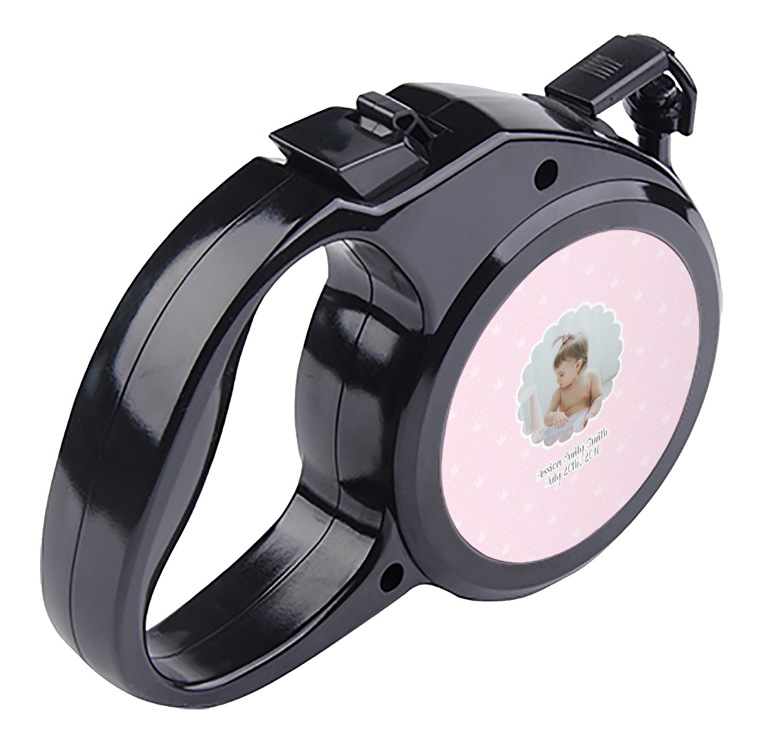 Custom Baby Girl Photo Retractable Dog Leash (Personalized