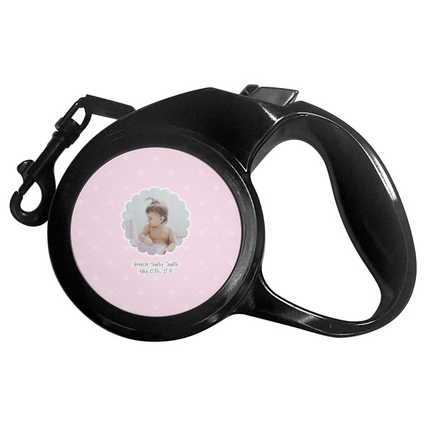 Custom Baby Girl Photo Retractable Dog Leash - Large (Personalized)