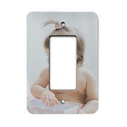 Baby Girl Photo Rocker Style Light Switch Cover - Single Switch