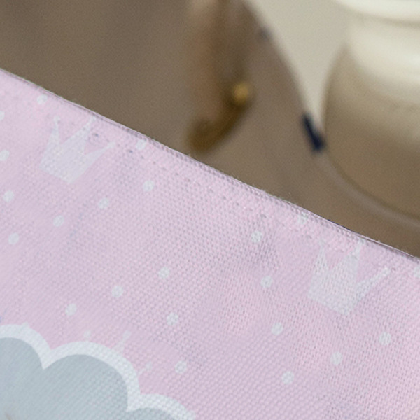 Baby Girl Photo Large Rope Tote - Close Up View