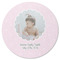 Baby Girl Photo Round Coaster Rubber Back - Single