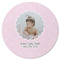 Baby Girl Photo Round Rubber Backed Coaster (Personalized)