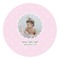 Baby Girl Photo Round Decal - Large (Personalized)