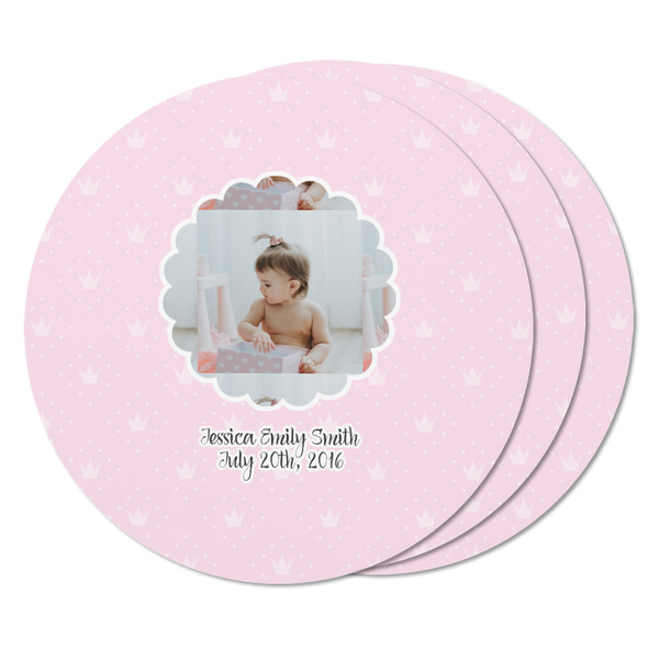 Baby Girl Photo Round Fridge Magnet - THREE
