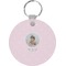 Baby Girl Photo Round Plastic Keychain