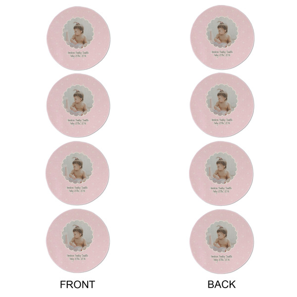 Baby Girl Photo Round Linen Placemats - APPROVAL Set of 4 (double sided)