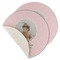 Baby Girl Photo Round Linen Placemat - Single Sided - Set of 4