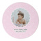 Baby Girl Photo Round Paper Coaster - Approval