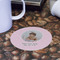 Baby Girl Photo Round Paper Coaster - Front
