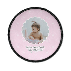 Baby Girl Photo Iron On Round Patch