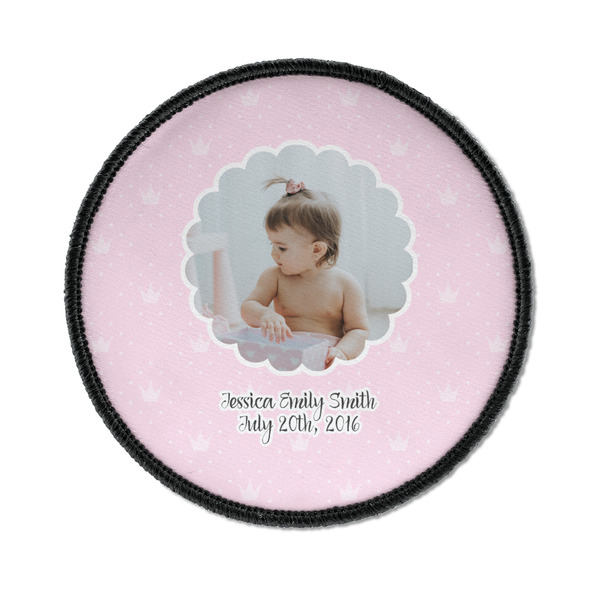 Custom Baby Girl Photo Iron On Round Patch