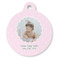 Baby Girl Photo Round Pet ID Tag - Large - Front