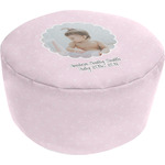 Baby Girl Photo Round Pouf Ottoman