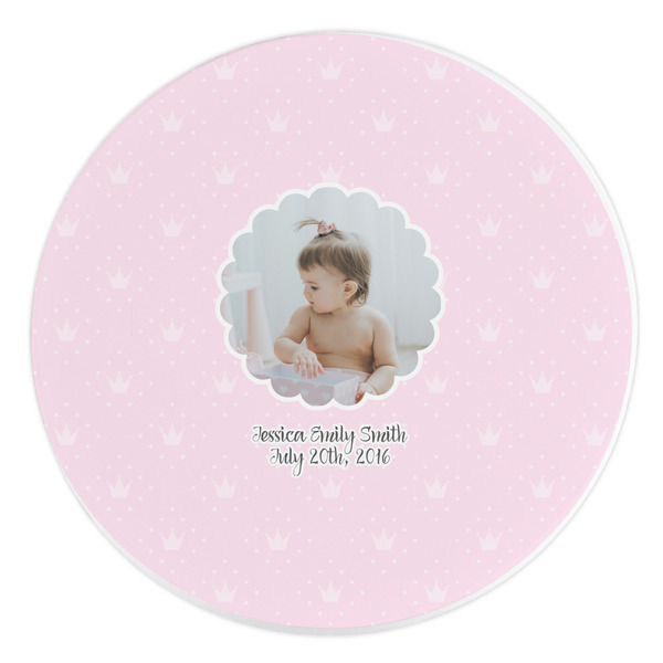 Custom Baby Girl Photo Round Stone Trivet