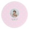 Baby Girl Photo Round Stone Trivet - Front View